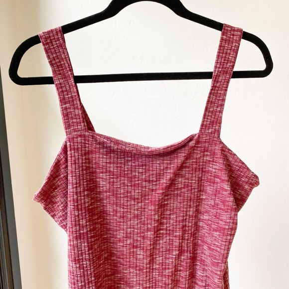 BOBEAU for NORDSTROM Women's Maroon Space Dye Sleeveless Ribbed Knit Shell sz XL - Picture 4 of 13